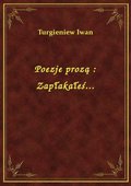 Poezje prozą : Zapłakałeś... - ebook