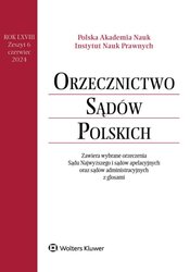 : Orzecznictwo Sądów Polskich - e-wydanie – 6/2024
